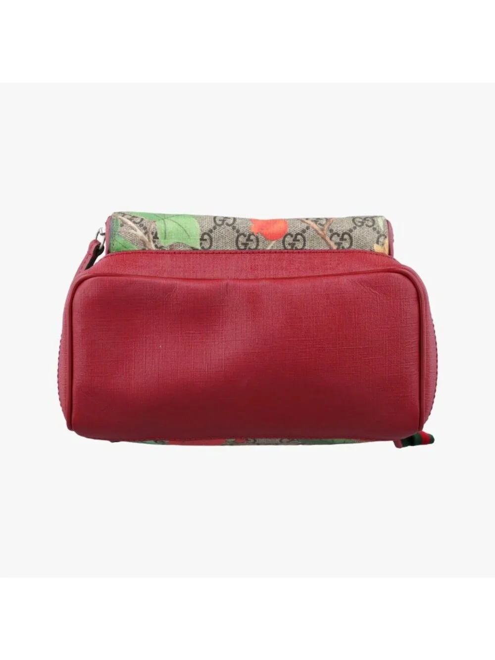Gucci GG Supreme Tian Beige Red Multicolor Leather Backpack